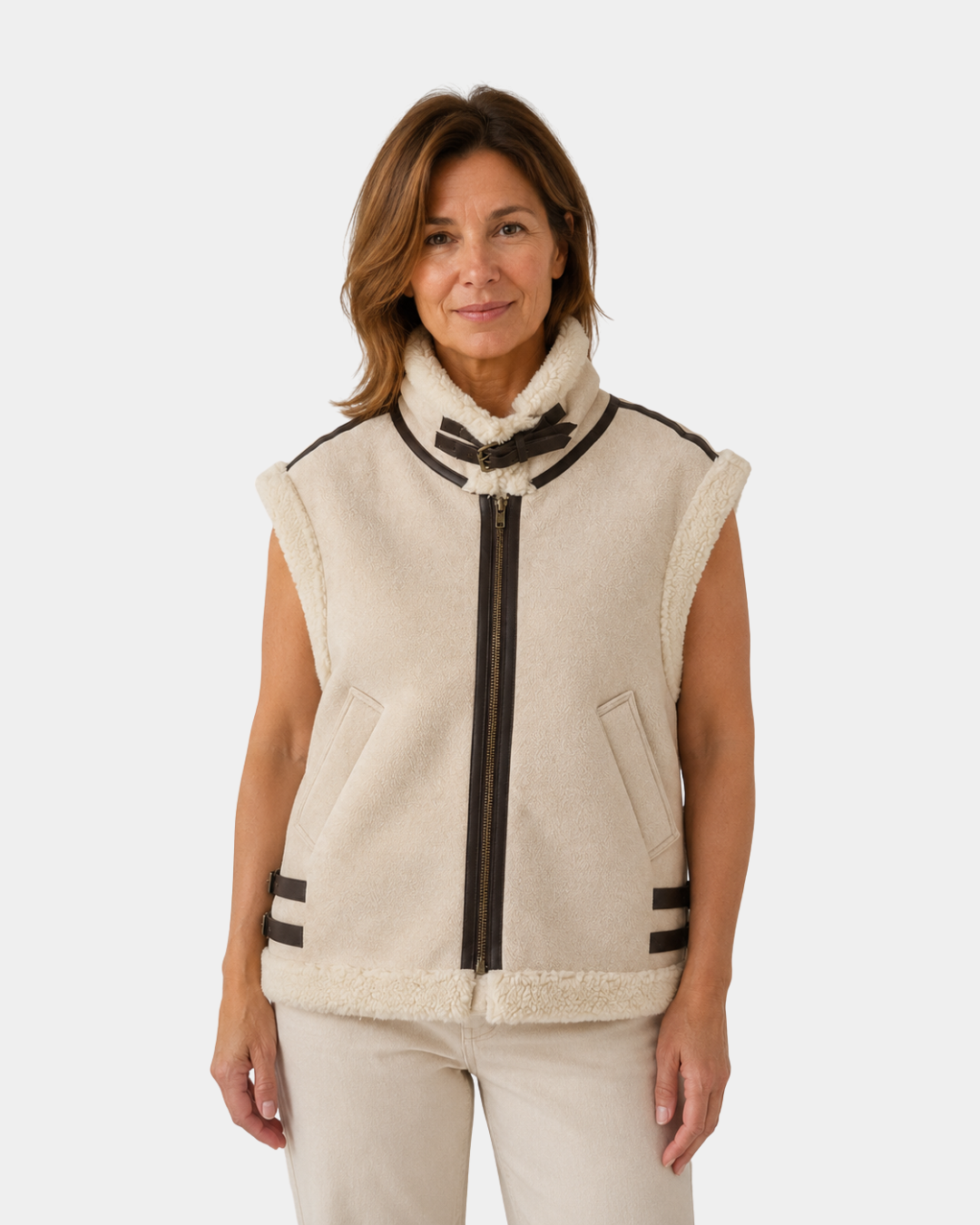 ADALSINDE | GILET SANS MANCHES EFFET SHEARLING