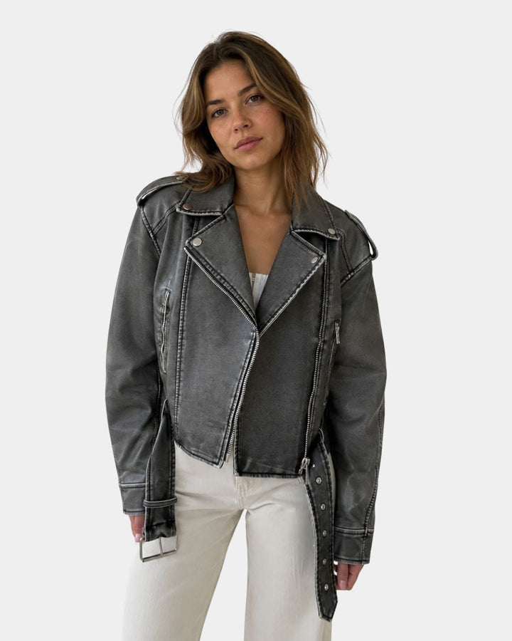 AMBRÉSIA | VESTE SIMILI CUIR EFFET VIEILLI