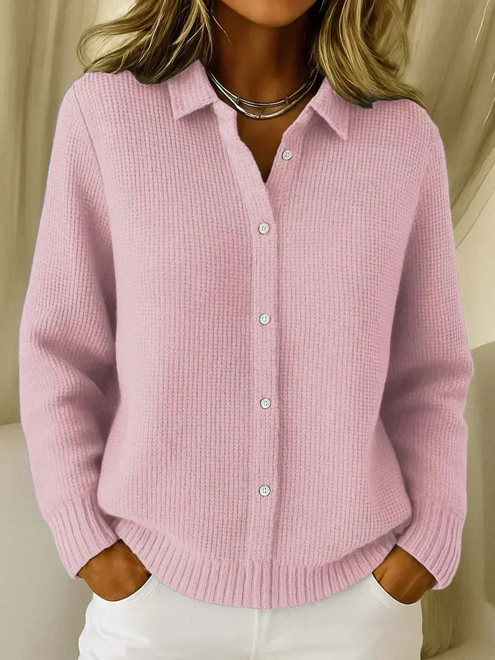 Carmela | Veste Tricotée avec Texture et Boutons