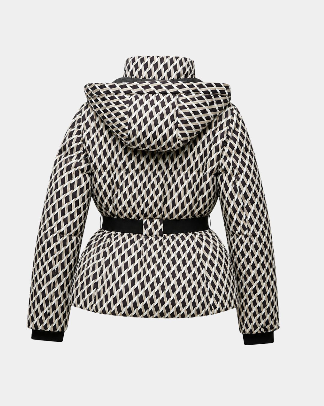 ÉLODIANE | VESTE MATELASSÉE BEIGE À CEINTURE