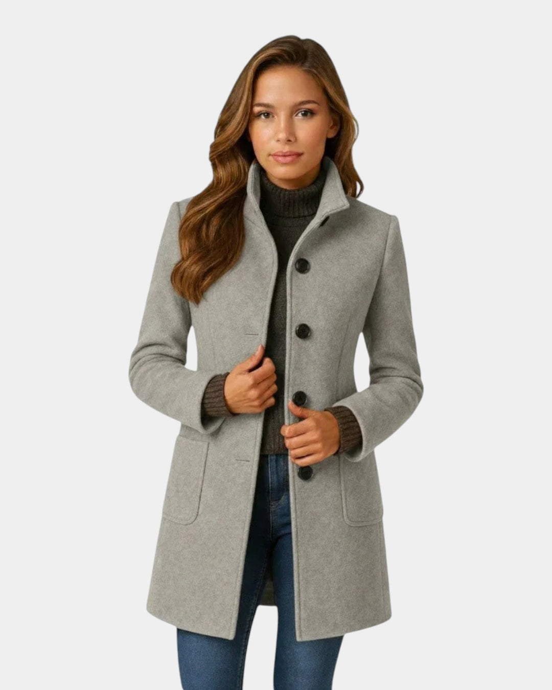 Anne - Manteau Boutonné Élégant