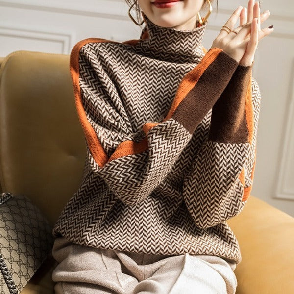 Eleanor | Col Haut Herringbone Luxe