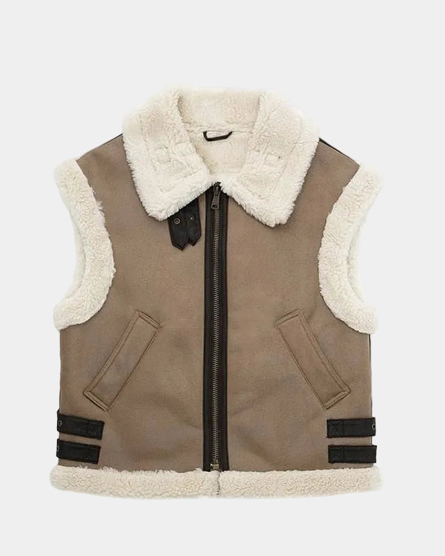 ADALSINDE | GILET SANS MANCHES EFFET SHEARLING