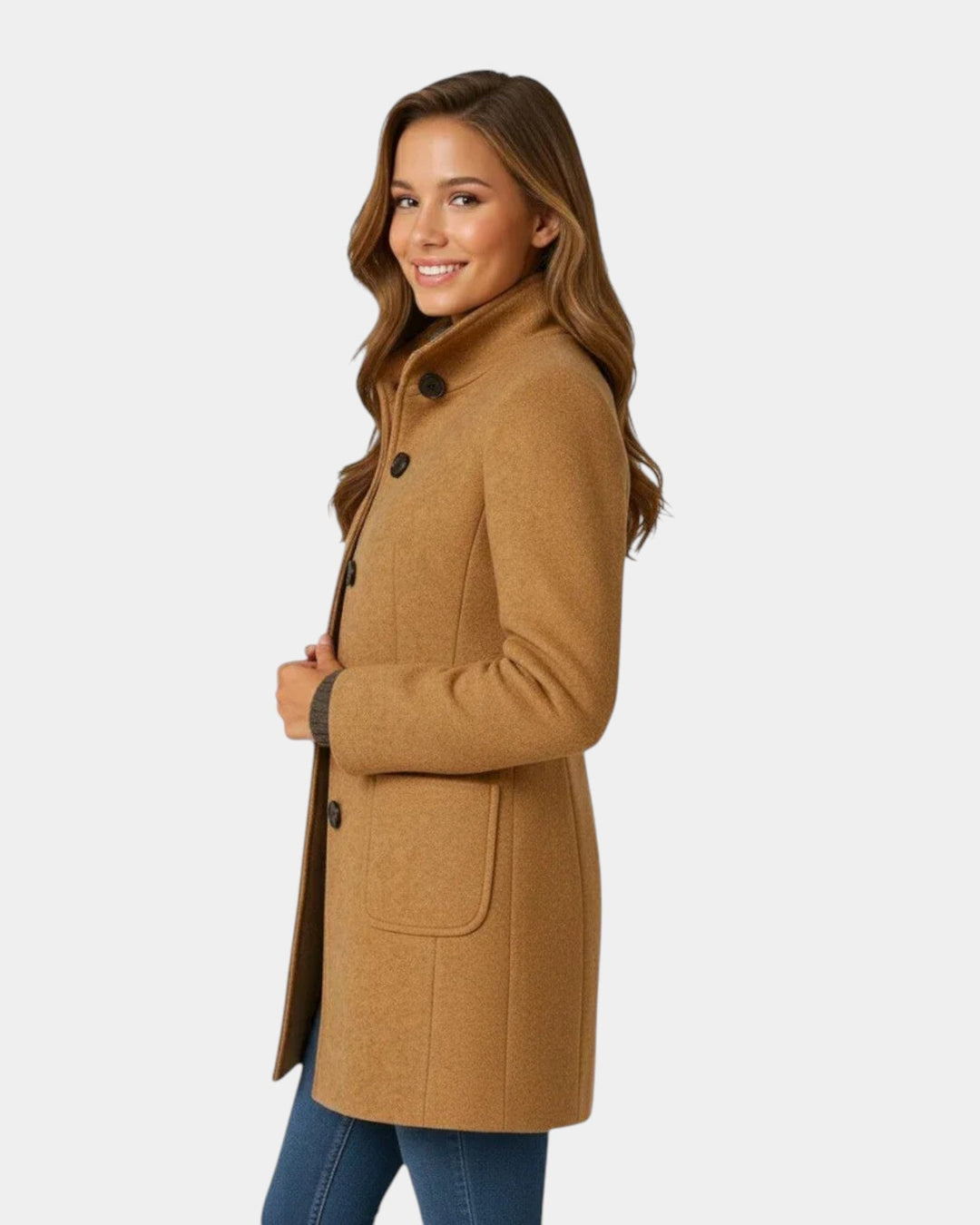 Anne - Manteau Boutonné Élégant